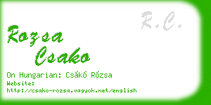 rozsa csako business card