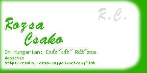 rozsa csako business card